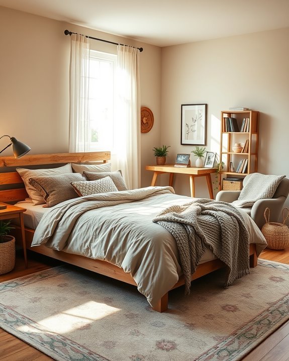 multi functional rustic bedroom design