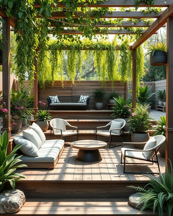 multi level garden seating options