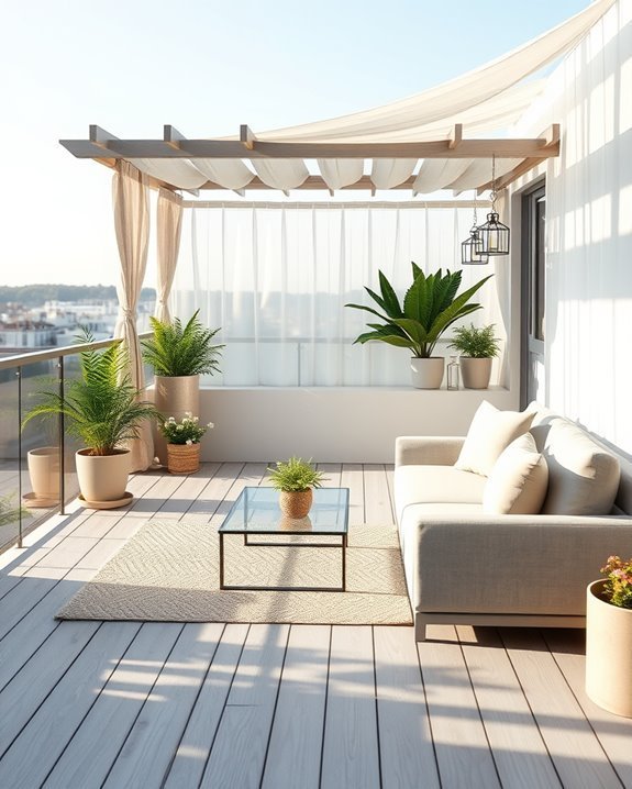 multi level outdoor living space