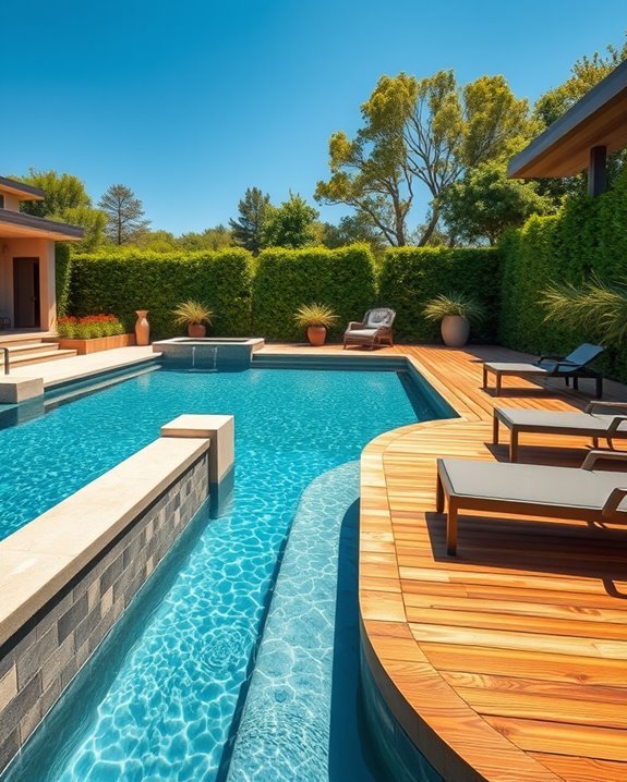 multi level pool oasis