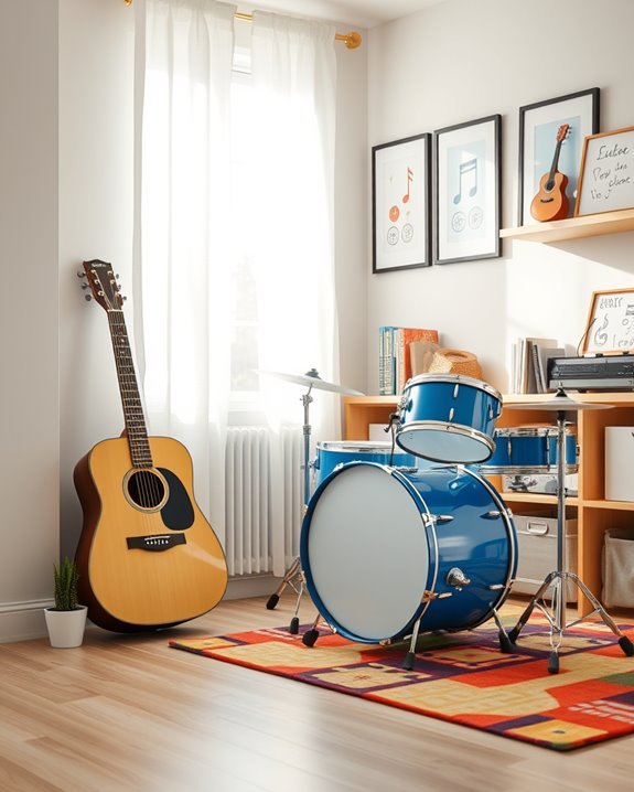 musical instruments room decor