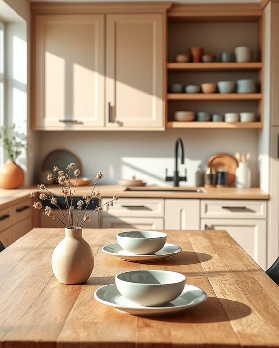 muted clay kitchen elegance