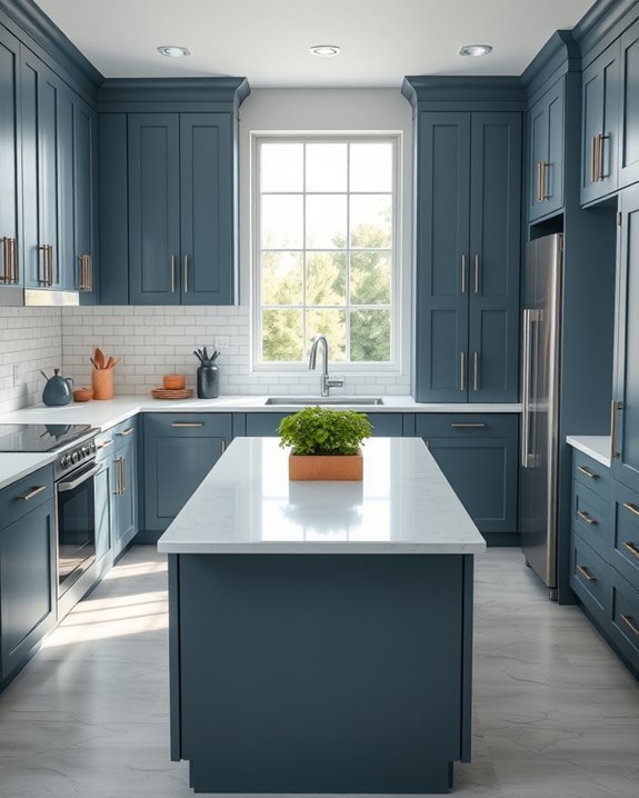 muted slate blue elegance