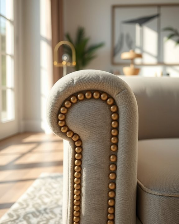 nailhead trim enhances furniture