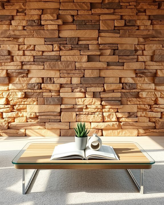 natural brown stone accents
