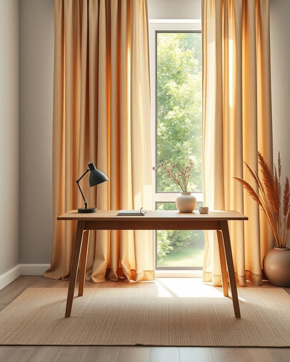 natural fiber office curtains