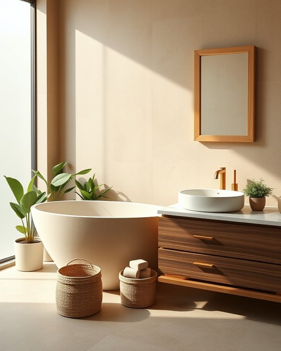 natural materials and earthy tones