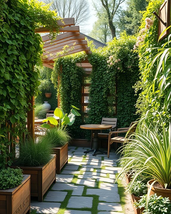 natural privacy with plants