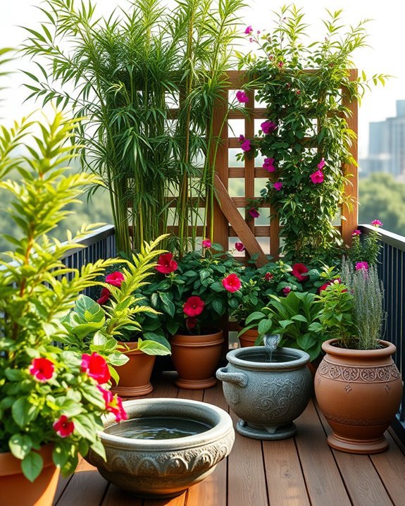 natural privacy with plants