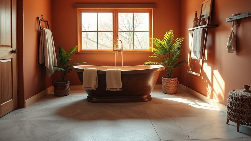 natural serene bathroom designs