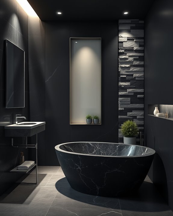 natural stone bathroom accents