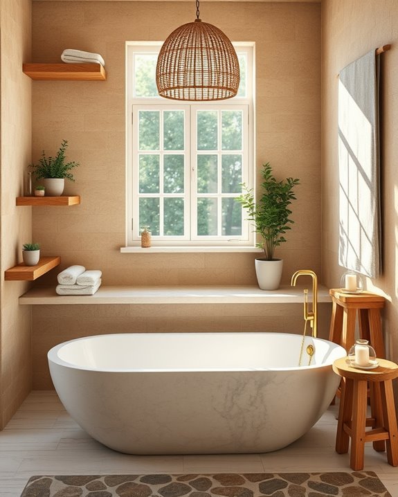 natural stone bathroom accents