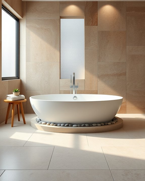 natural stone bathtub surrounds