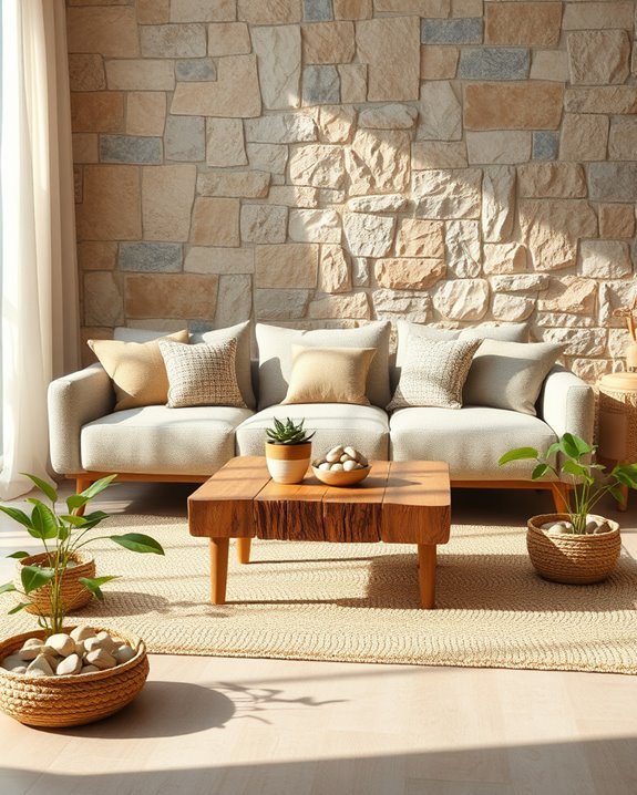 natural stone boho accents