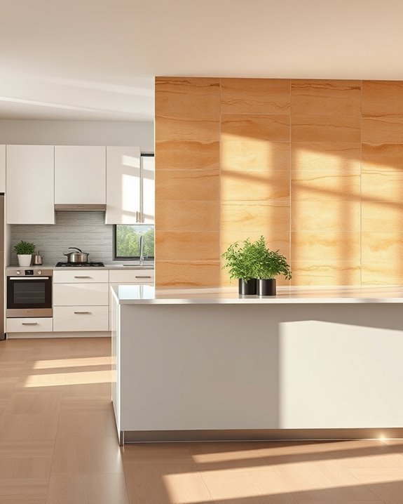 natural stone half wall