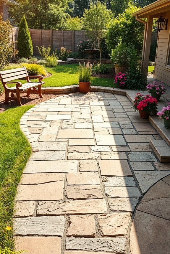 natural stone patio design