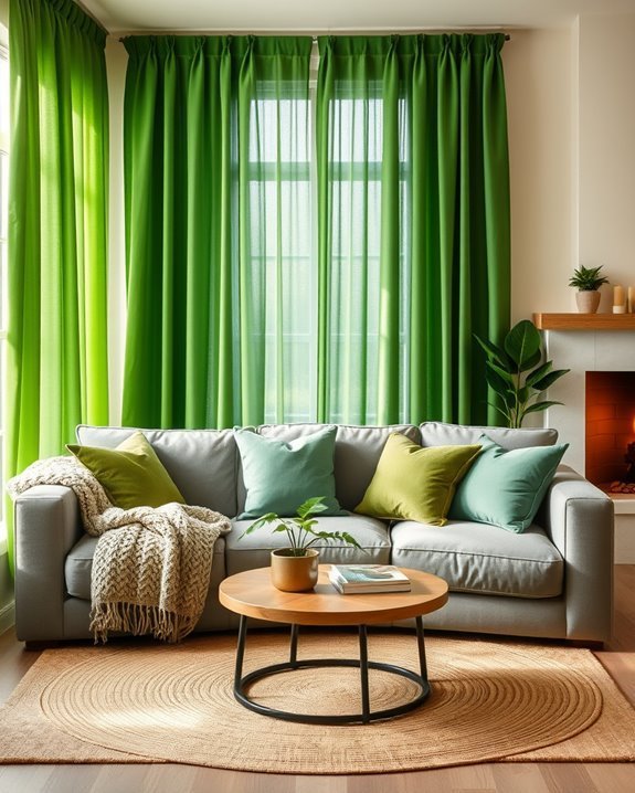 natural warmth with curtains