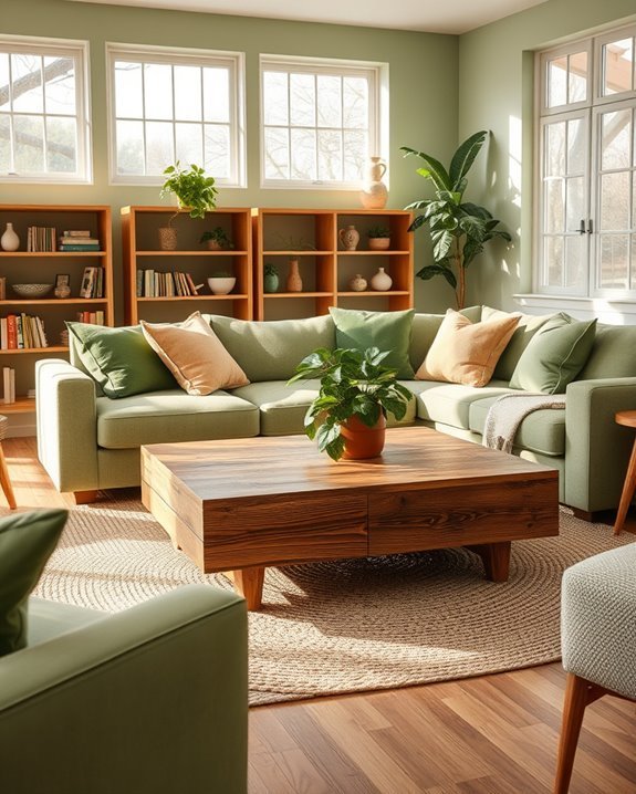natural wood accents enhance ambiance