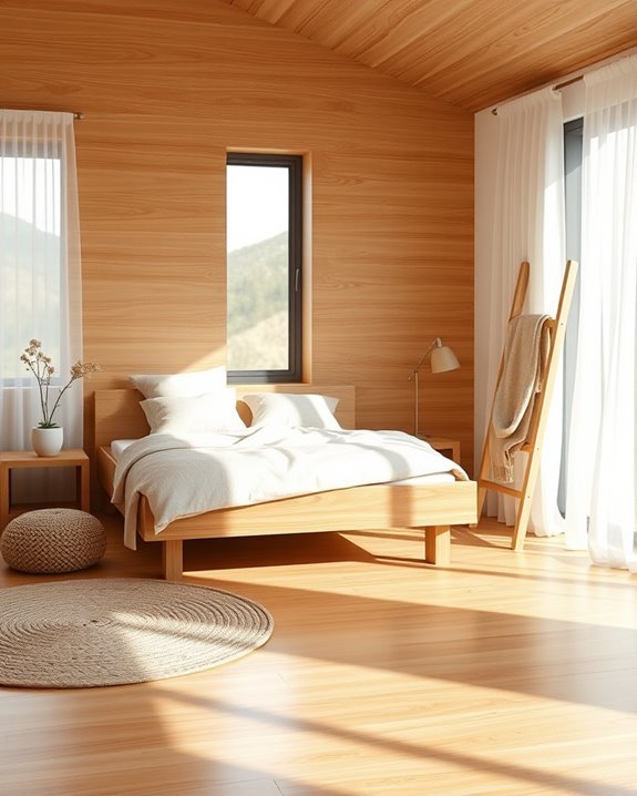 natural wood accents enhance
