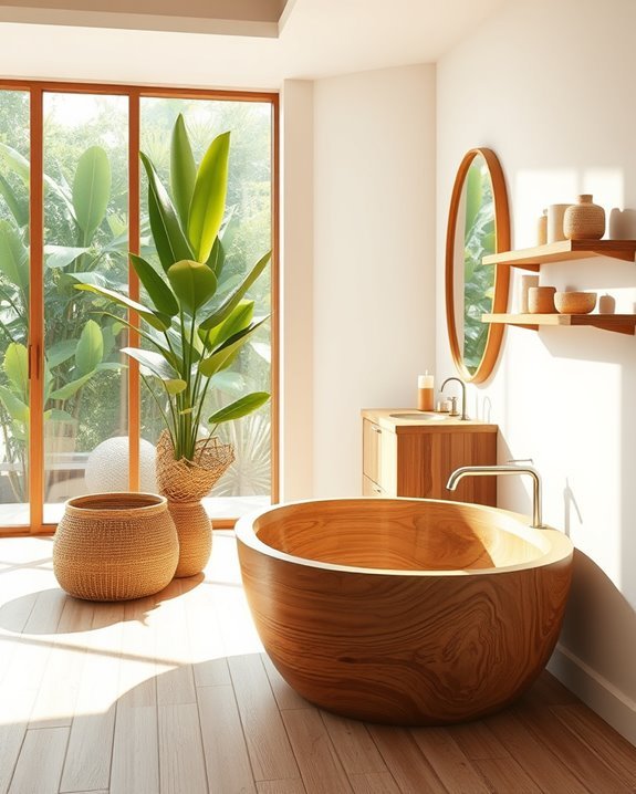 natural wood coastal decor