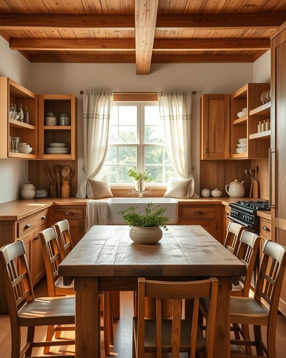 natural wood kitchen charm