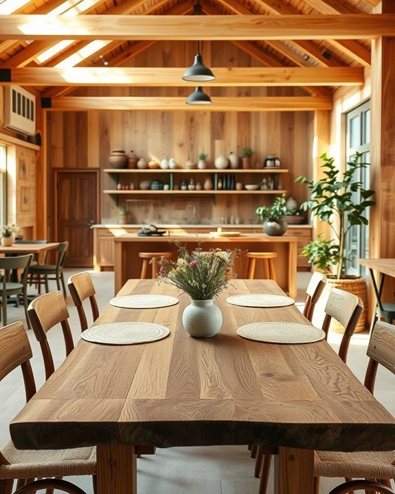 natural wood warmth emphasized