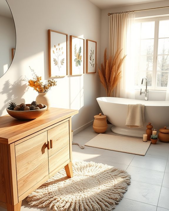 nature inspired bathroom decor