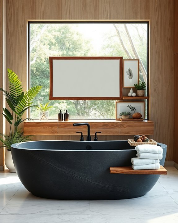 nature inspired bathroom oasis