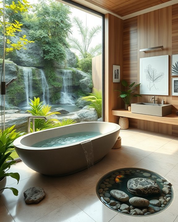 nature inspired bathroom tranquility