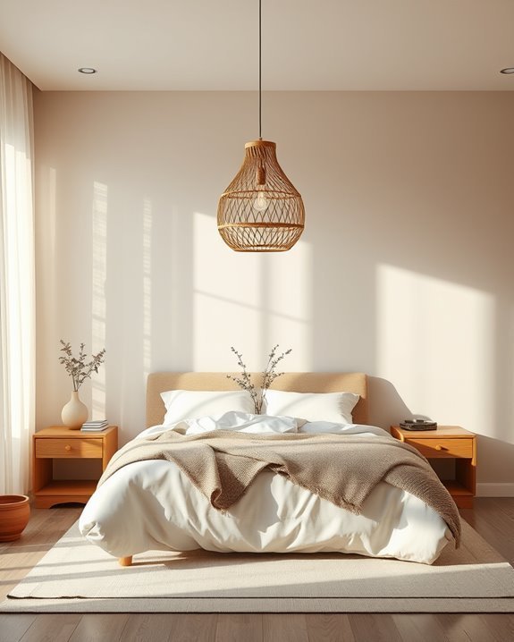 nature inspired bedroom lighting