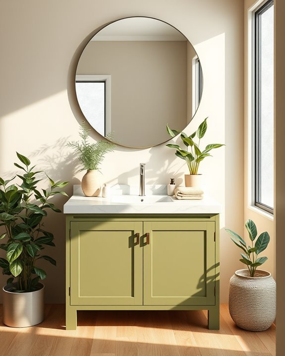 nature inspired calming bathroom design