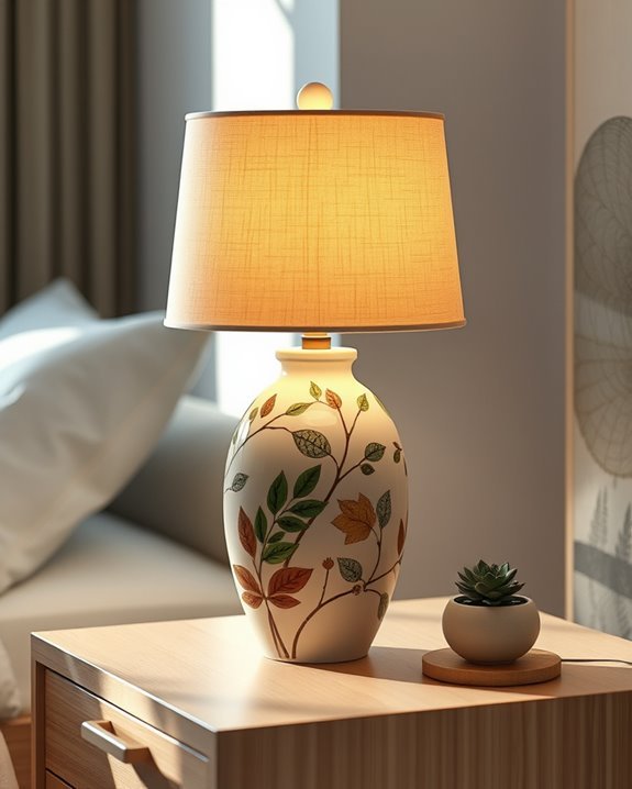 nature inspired ceramic lamps