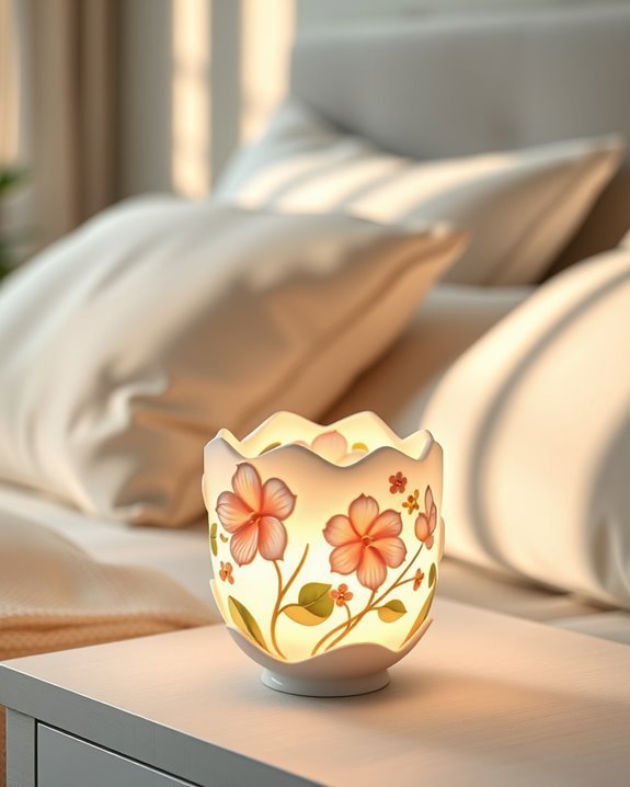 nature inspired ceramic night lights