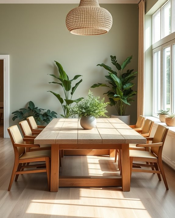 nature inspired dining ambiance