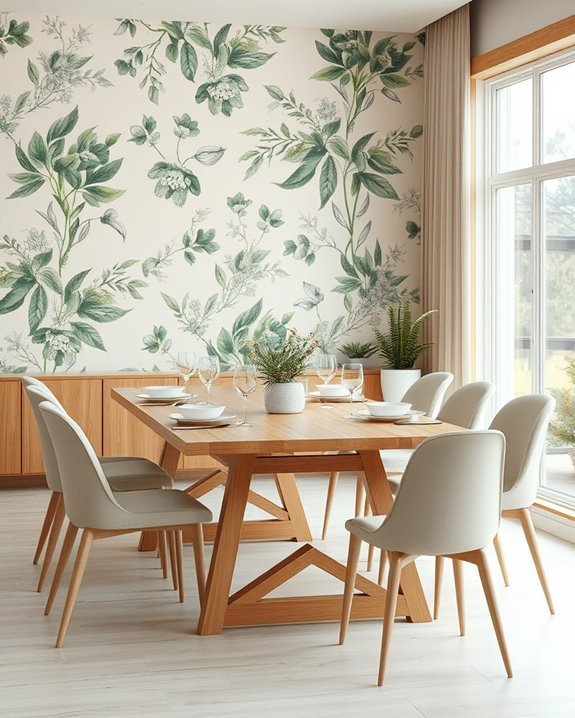nature inspired dining decor