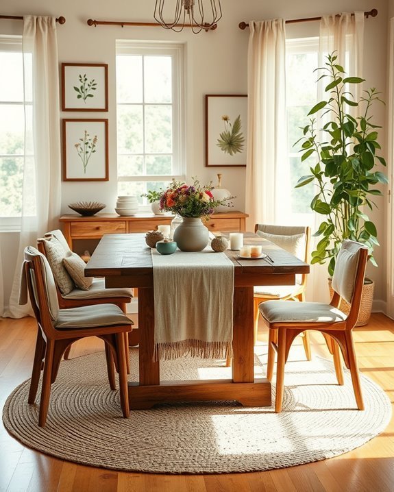 nature inspired dining decor