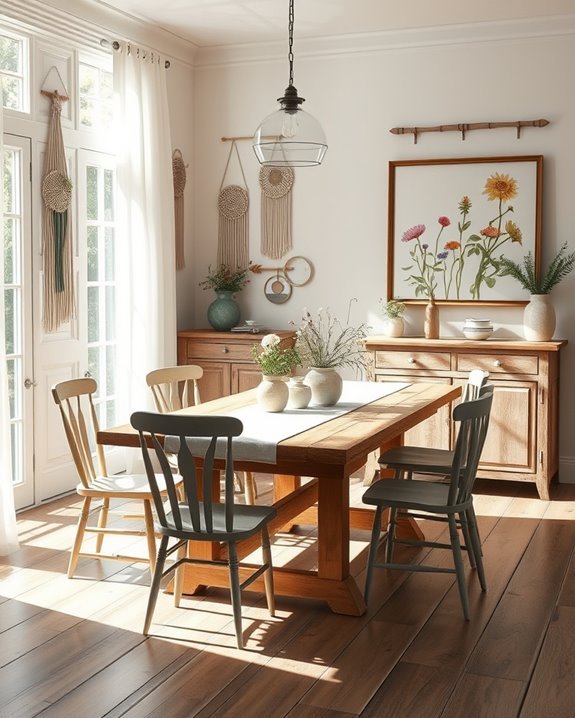 nature inspired dining room decor