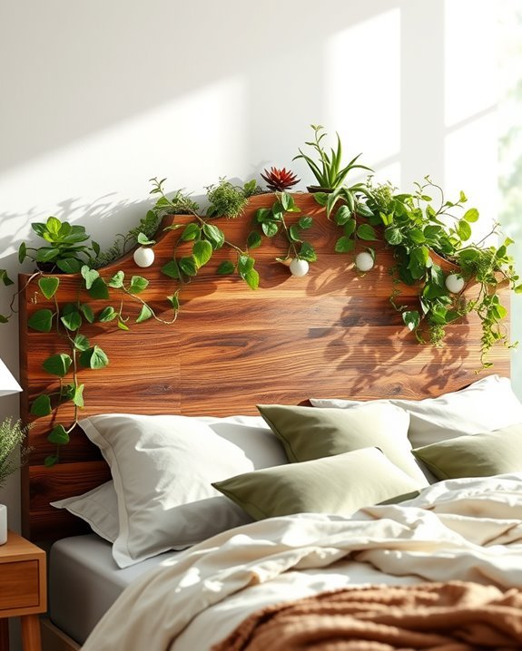 nature inspired diy headboard