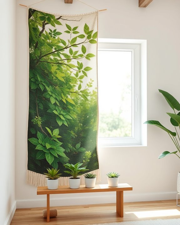 nature inspired fabric decor