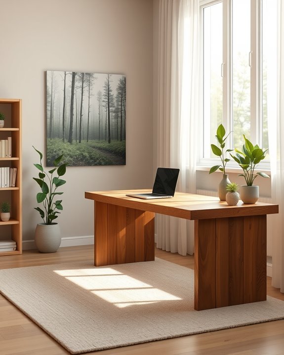 nature inspired home office decor