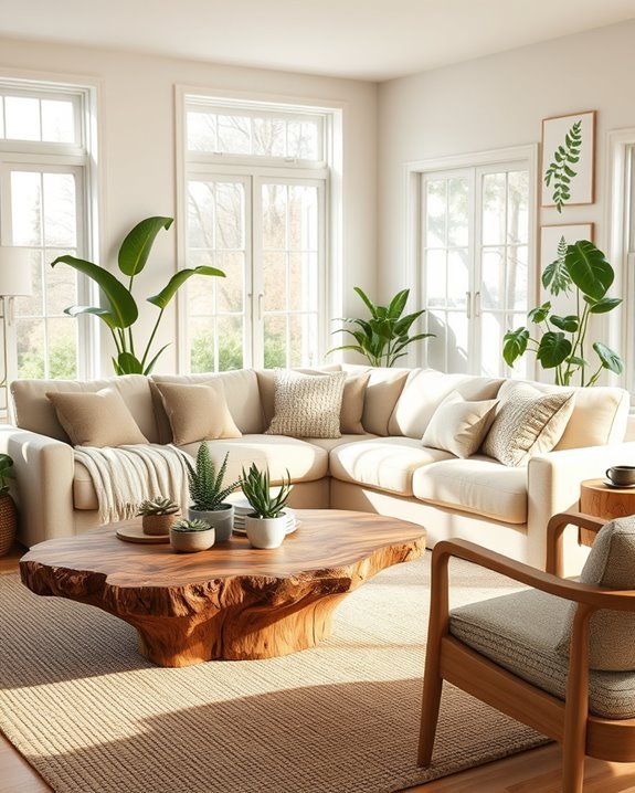 nature inspired living room decor