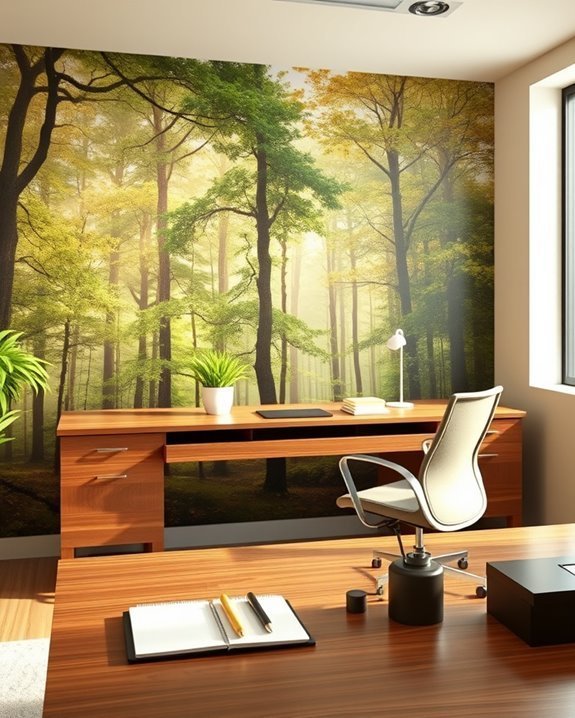 nature inspired office murals