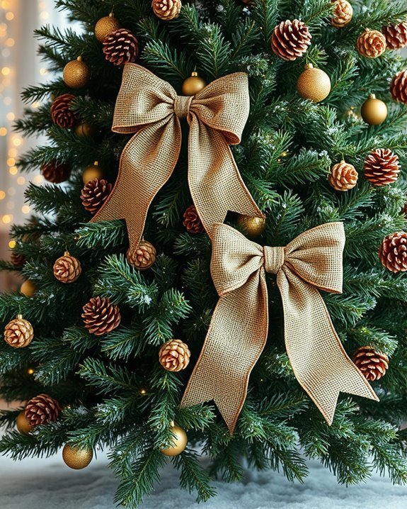 nature inspired rustic christmas bow