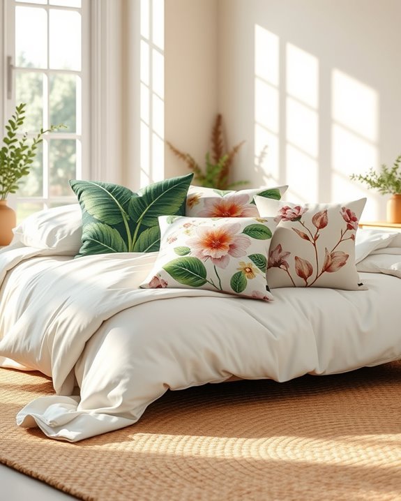 nature inspired throw pillow designs