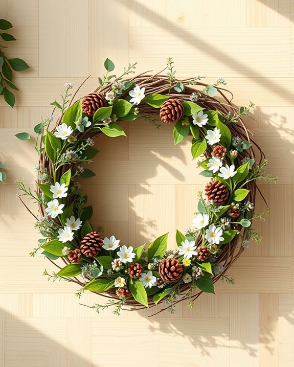 nature inspired wreath crafting