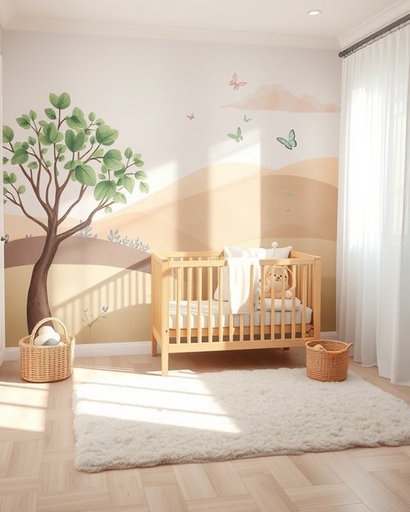 nature themed nursery murals