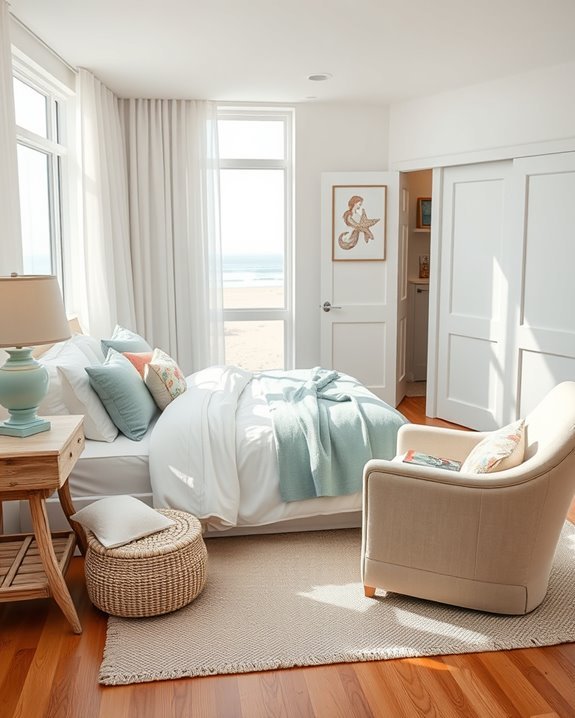 nautical beach themed bedroom decor