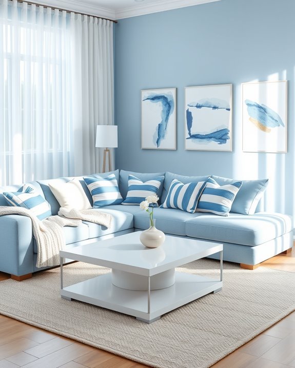 nautical blue and white decor