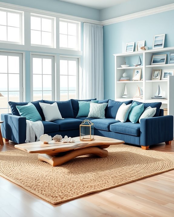 nautical blue coastal retreat