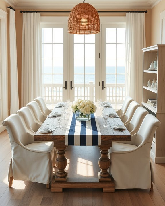 nautical coastal dining decor